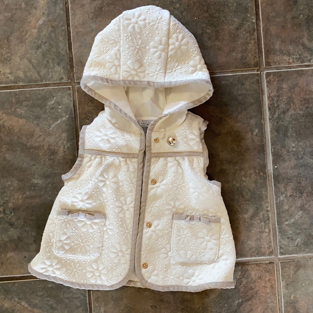 Max studio baby girl hooded vest